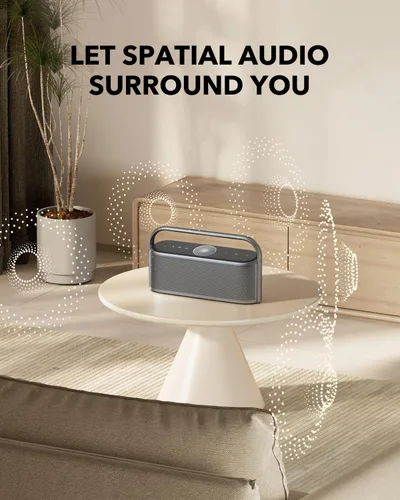 Miniatura 2 de Parlante Bluetooth portátil Soundcore Motion X600 con audio espacial, sonido de 50W, impermeable IPX7, Pro EQ, entrada AUX, para uso en casa, Azul