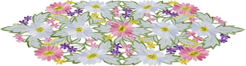 Miniatura 3 de AMARED Spring Daisy - Caminos de mesa bordados con flores para decoración del hogar, 13 x 34 pulgadas