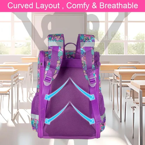 Miniatura 37 de KLFVB Mochila de 3 piezas para niñas y niños, bolsa de libros de dinosaurio de unicornio de 15 pulgadas con lonchera, bolsa escolar preescolar
