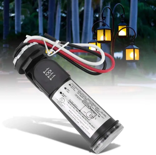 Miniatura 3 de Fdit Interruptor de control de sensor de fotocélula para exteriores, con cable duro, control de luz ocular con sensor fotoeléctrico, sensor de luz
