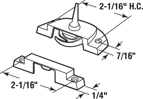 Miniatura 9 de Prime-Line Products, F 2588, traba de seguridad para ventana con guardián., F 2588 Blanco