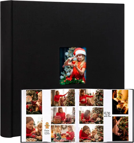 Miniatura 14 de Álbum de fotos de 600 bolsillos 4x6 con espacio para escribir, álbum de fotos de gran capacidad 4x6 que contiene 600 fotos horizontales y Beige