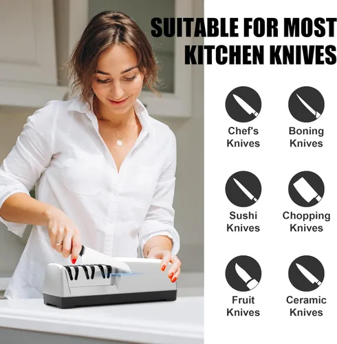 Miniatura 6 de Afilador de cuchillos eléctrico para cuchillos de cocina, sistema automático de afilado de cuchillos profesional goodjob con abrasivos de diamante
