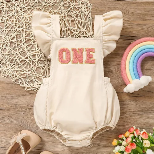 Miniatura 7 de GRNSHTS Trajes de primer cumpleaños para niñas con volantes para primer cumpleaños, mameluco sin espalda