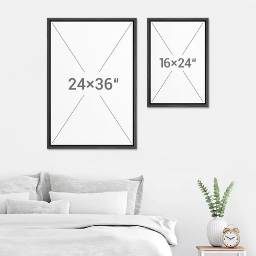 Miniatura 6 de SIGNWIN Lienzo enmarcado para pared, juego de arte de collage de ondas en espiral de mediados de siglo, formas abstractas, acogedor, neutro