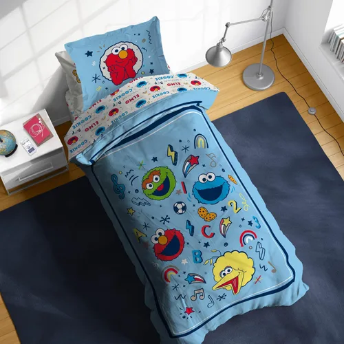 Miniatura 34 de Sunny Side Up Bluey & Friends - Juego de edredón tamaño completo, ropa de cama infantil de 7 piezas, incluye edredón, sábanas y funda de almohada