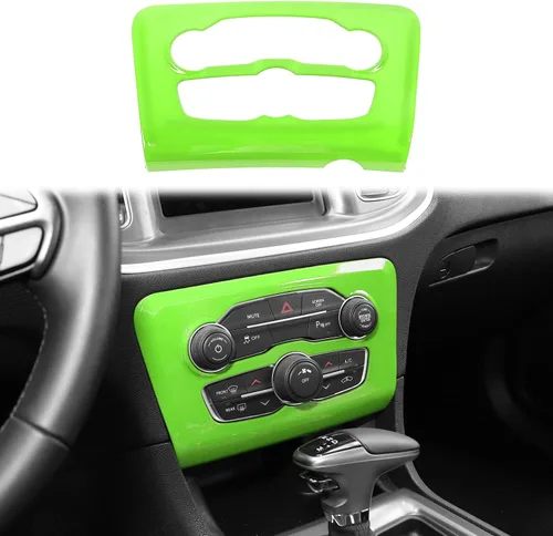 Miniatura 14 de Voodonala Para cargador de radio AC CD interruptor panel de ajuste para Dodge Charger 2015-2019, ABS rosa 1 unidad Rosa/Rebel Fun.