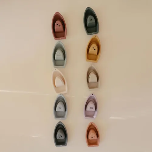 Miniatura 6 de mushie Barco de Baño Apilable (Petalo) Juguetes Flotantes para Bañera para Bebé y Niño Pequeño, Juego de 5 Fabricado en Dinamarca