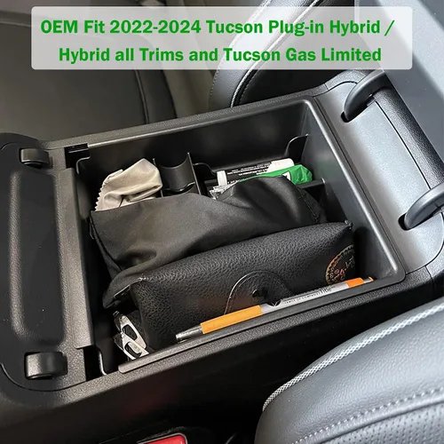 Miniatura 4 de Organizador de Consola Central TACOBRO Compatible con Hyundai 2022-2024 Tucson Plug-in Hybrid/Hybrid todos los acabados y Tucson Gas Limited y Santa