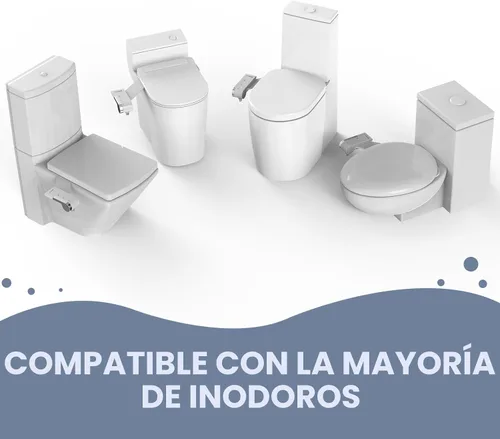 Miniatura 7 de HOPOPRO - Accesorio de bidé para inodoro, bidé no eléctrico ultradelgado con boquilla doble (lavado femenino/posterior), rociador de bidé de agua