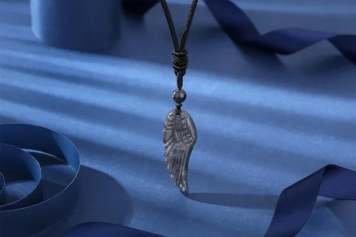 Miniatura 3 de MAIBAOTA Collar de cristal para hombres y mujeres, collar con colgante de barra de piedra de cristal curativo, collar de cuerda ajustable, collar