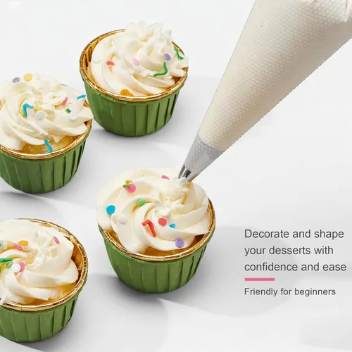 Miniatura 5 de Keenpioneer Bolsas desechables de 14 pulgadas para decoración y repostería, bolsa de pastelería sin puntas para tartas, glaseado de crema