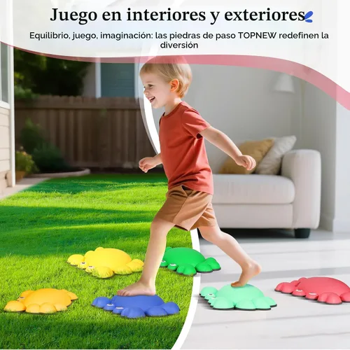 Miniatura 7 de TOPNEW Piedras de paso para niños, piedras de equilibrio antideslizantes para promover las habilidades de coordinación de los niños, carreras