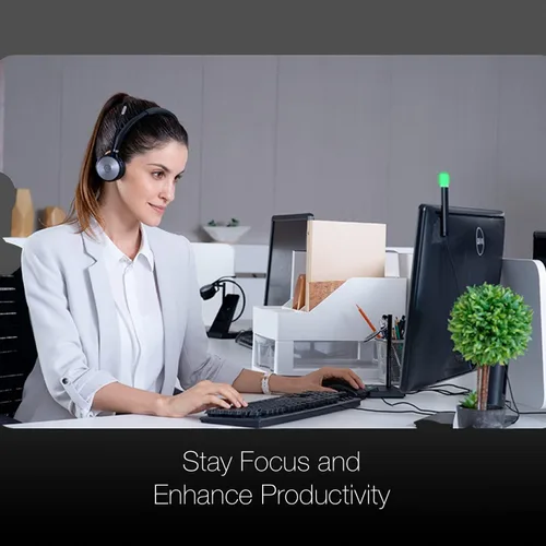 Miniatura 4 de Yealink WH62 UC Headset, se conecta al escritorio, PC/Mac, Softphones - Funciona con equipos, Zoom, RingCentral, 8x8, Vonage, con microfibra Global