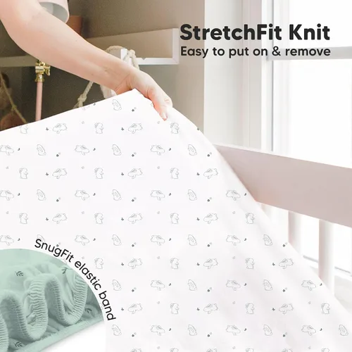 Miniatura 6 de KeaBabies Paquete de 2 sábanas de cuna para bebé, para niño y niña - 52x28 Fibra viscosa derivada del bambú, sábana para cama de niño pequeño