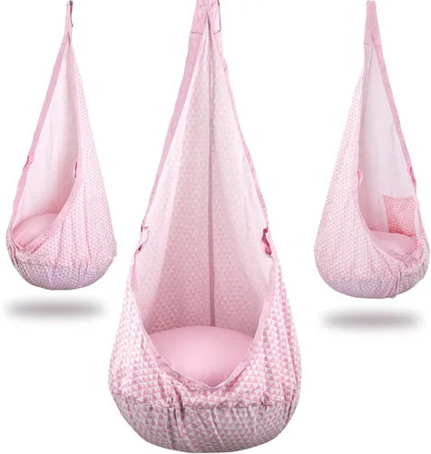 Miniatura 10 de YAERSI Silla de hamaca infantil de algodón con cojín inflable de PVC