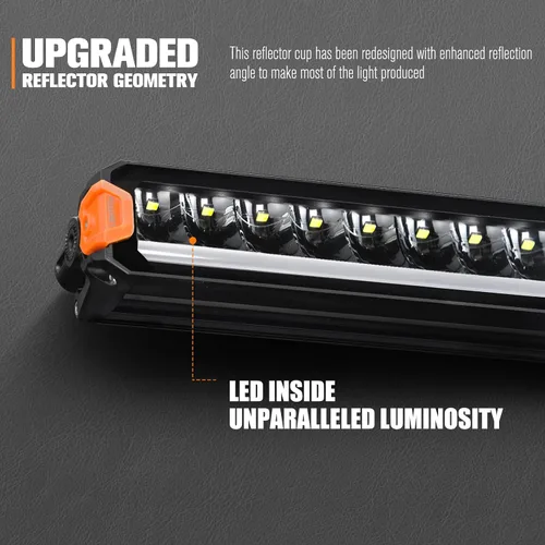 Miniatura 4 de LIGHTFOX Barra de luz LED de 12 pulgadas con conector DT, haz de luz puntual y de inundación de fila única, 72W, 6,717LM, luces de conducción