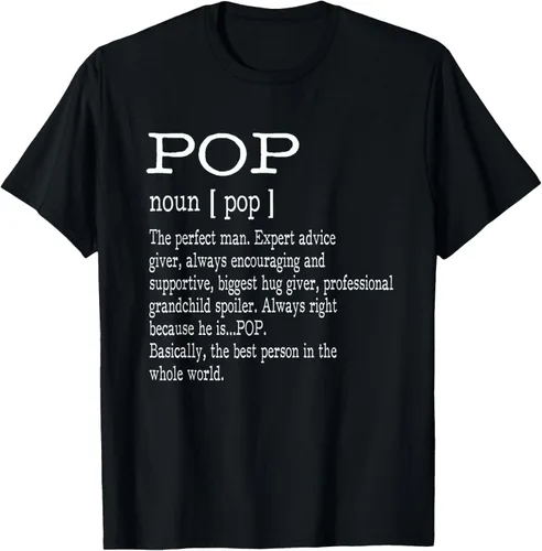Pop Definición Grandpa Regalos del día del padreHombres playera, hombre 3XL, Jaspeado oscuro