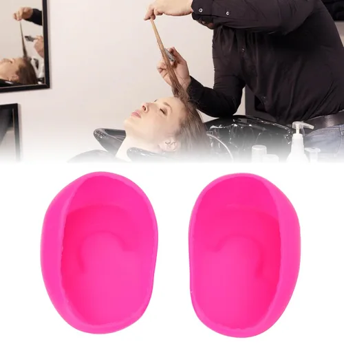 Miniatura 5 de Cubiertas reutilizables para los oídos de tinte para el cabello, 10 unidades de silicona impermeables para teñir el cabello, ducha, baño