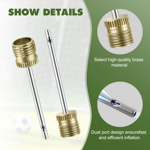 Miniatura 6 de 20 Pack Brass Ball Pump Needles with Storage Case - Heavy Duty No Break Air Pump Needles for Basketball 42 Paquete