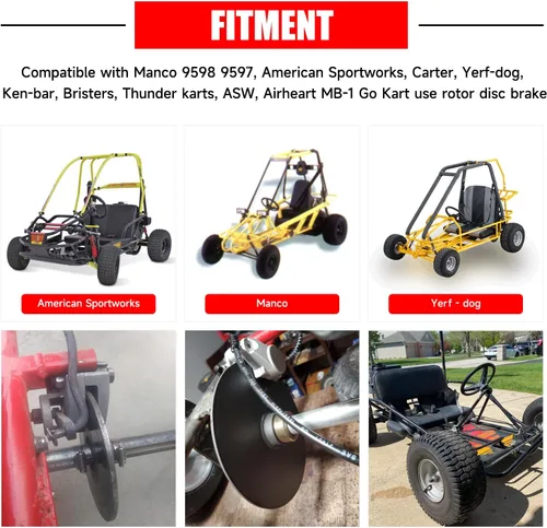 Miniatura 2 de GREHUA Rotor de freno de disco Go Kart de 6 pulgadas compatible con Manco 9598 9597 Yerf-Dog Carter ASW Bristers Airheart MB-1 Predator 212cc 196cc
