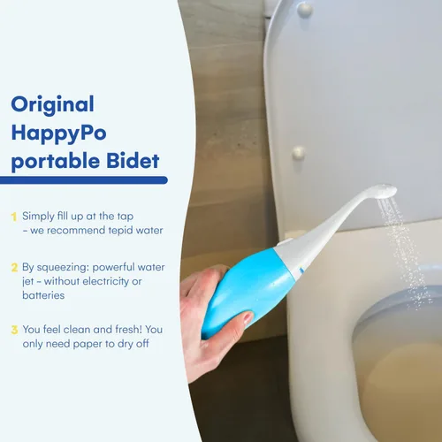 Miniatura 2 de La ducha de trasero HAPPYPO original - Bidé portátil para viajes - Conocido del programa alemán Shark Tank - El Easy-Bidet 2.0 reemplaza