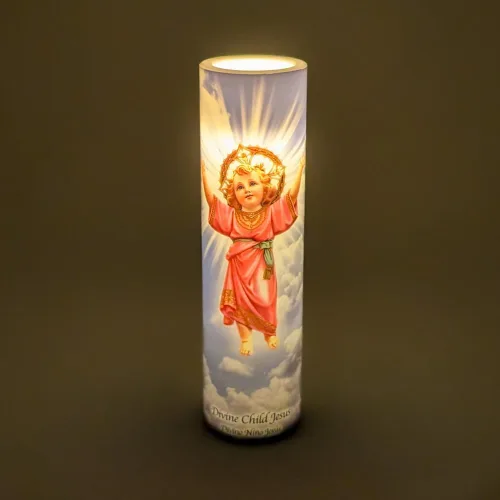 Miniatura 6 de Niño divino Jesús, vela de oración devocional sin llama LED