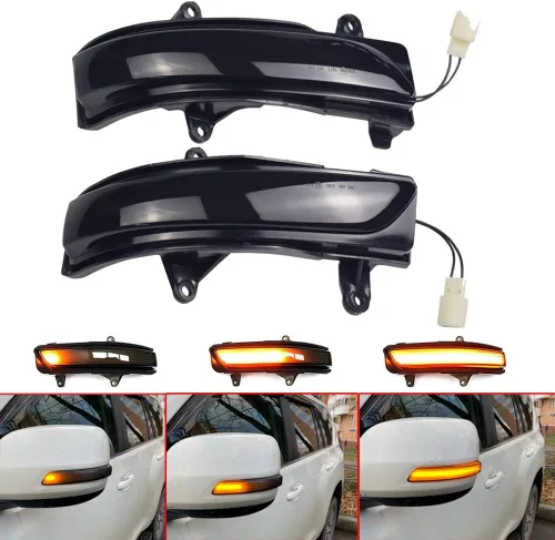 Espejo dinámico LED intermitente luz intermitente secuencial lámpara de señal de giro para Toyota Land Cruiser FJ200 LC200 / Prado FJ150 2010-2020