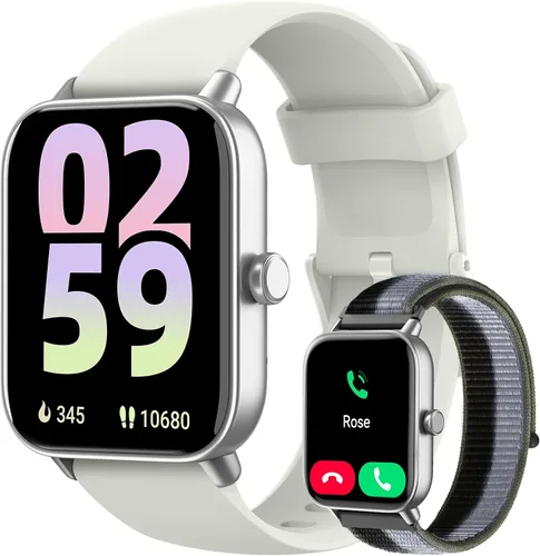 Miniatura 12 de Relojes inteligentes para mujer, rastreadores de fitness Alexa de 1.85 pulgadas con llamadas y SMS, frecuencia cardíaca, SpO2, monitor de estrés