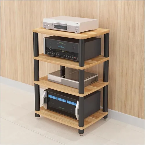 Miniatura 12 de Soporte para medios de audio y video, soporte de TV para juegos y estante estéreo, torre de audio, soporte para reproductor de grabaciones, pequeño