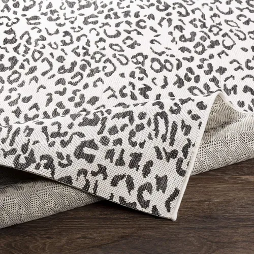 Miniatura 5 de Livabliss Esperanza Leopard - Alfombra de pasillo para exteriores, 2 pies 7 pulgadas x 10 pies, negro/blanco