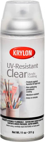 Krylon K01305 Artista y revestimiento transparente resistente a los rayos UV, brillo transparente, 11 onzas (paquete de 6)