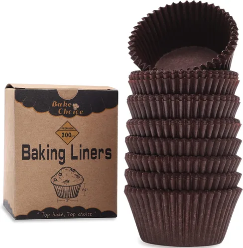 Miniatura 10 de Bake Choice 200 forros estándar para cupcakes arcoíris para hornear, envoltorios de cupcakes de grado alimenticio, forros de muffins de pergamino a