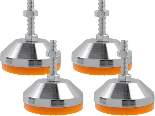 Miniatura 34 de Pies niveladores M8x50mm, capacidad de 2200 libras, deslizadores giratorios ajustables y resistentes, base antideslizante de 1.53 pulgadas