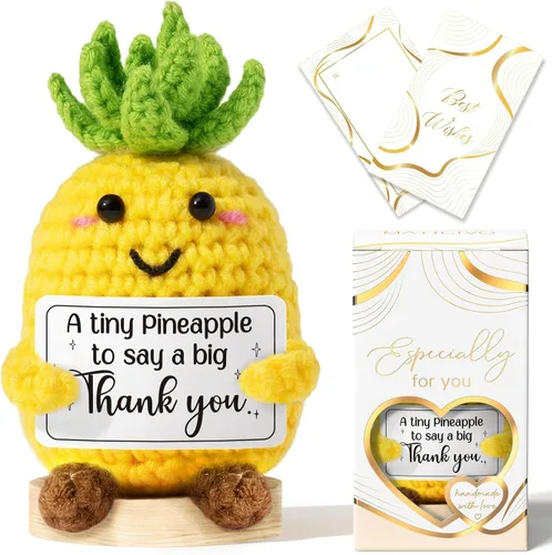 Miniatura 17 de Regalos de agradecimiento para mujeres, apoyo emocional de ganchillo, regalos administrativos para el día profesional, cesta de Pascua, regalo