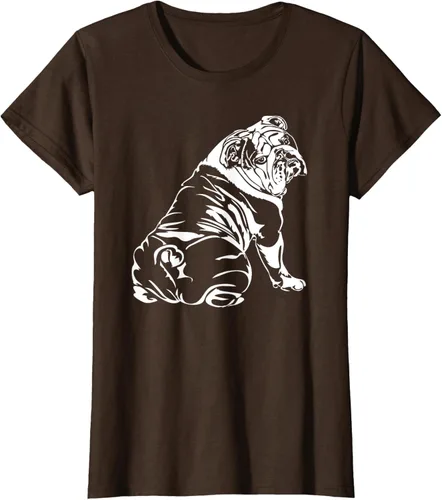 Miniatura 18 de Gracioso Bulldog Inglés playera perro Hund playera regalo, Azul (Heather blue)