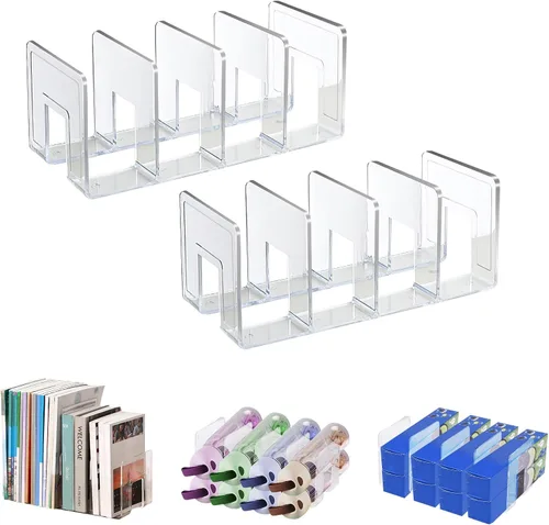 Miniatura 10 de Marte Vanci Clasificador de archivos de acrílico transparente, organizador de bolso de acrílico, soporte resistente para revistas, organizador