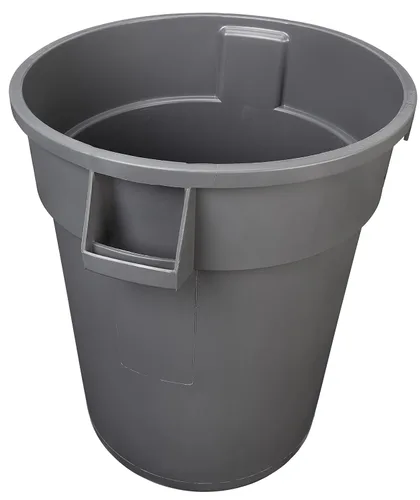 Miniatura 5 de AmazonCommercial - Cubo de basura redondo resistente de 32 galones, gris, paquete de 2