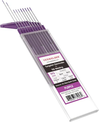 Miniatura 30 de YESWELDER - Electrodo de tungsteno para soldadura TIG, ceriado al 2%, de 1/16 x 7 pulgadas (gris, WC20/EWCe-2), paquete de 10