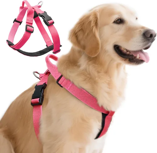 Miniatura 7 de Galaxy - Arnés reflectante para perro, ajuste ajustable de 4 puntos, hebillas antipellizcos, control de clip trasero y asa de emergencia, forro