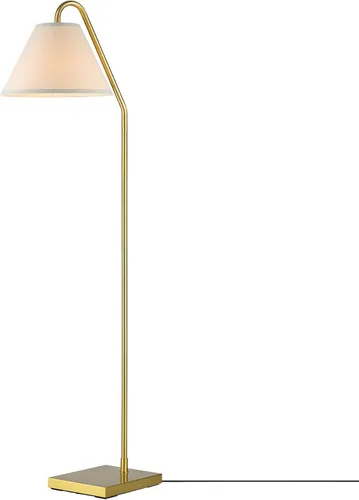Miniatura 14 de Globe Electric 67046 - Lámpara de pie de 58 pulgadas, acabado negro mate, pantalla rectangular de lino blanco, diseño geométrico moderno, base E26