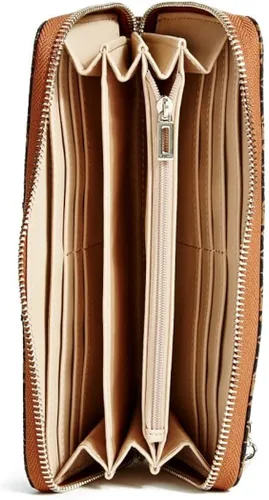Miniatura 6 de GUESS Nichel Logo Satchel Bolsa de mano y cartera Set - NaturalRojo