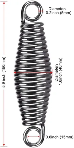 Miniatura 4 de SELEWARE Heavy Duty Bag Spring for Punching Bag - Chrome Plated with Secure Closed-Loop Design for Boxing, MMA, and More, Smooth & Safe Suspension