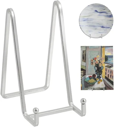 Miniatura 11 de DIDUDIDU Soportes para platos pequeños – Soportes de caballete de hierro de 3 pulgadas para platos decorativos, marcos de fotos, fotos, arte