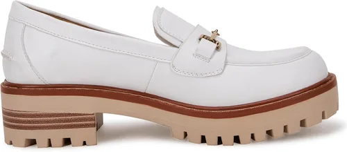 Miniatura 3 de VETASTE Mocasines clásicos de tacón grueso con plataforma y suela de lengüeta para mujer, con puntera redonda, zapatos Oxford con cadena de metal