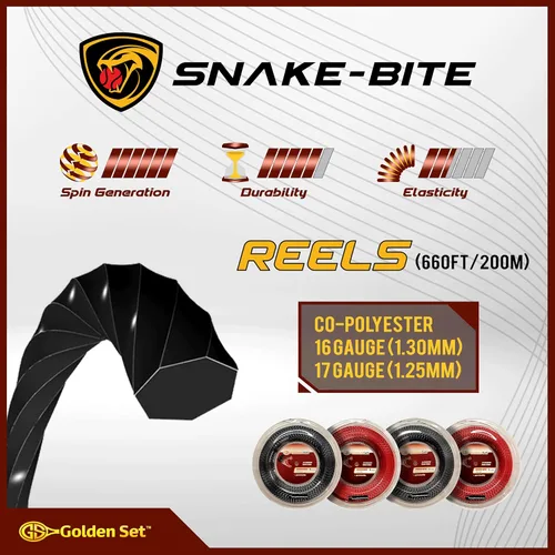 Miniatura 3 de Cuerda de tenis de poliéster Snake-Bite