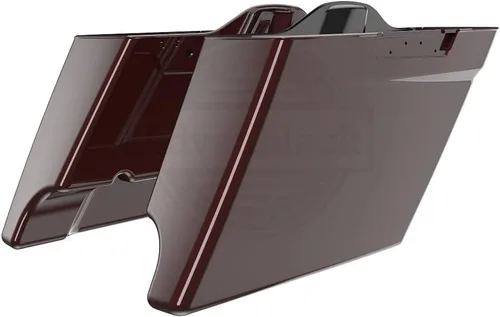 Miniatura 56 de Alforjas de motocicleta aptas para Harley Touring FLH 2014+ - Whisky ámbar, accesorios de perillas, bolsas rígidas estiradas