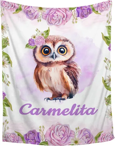 Miniatura 21 de Manta personalizada de franela de vellón de mariposa para bebé, manta de regalo personalizada con nombre, manta ligera y suave, bonita manta