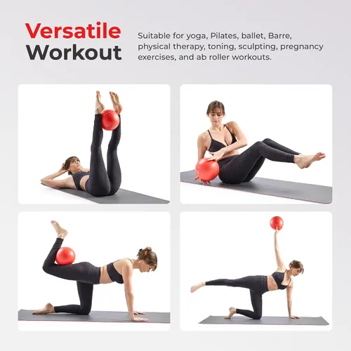 Miniatura 3 de Sunny Health & Fitness Pelota de ejercicio antiestallidos de alta calidad para fuerza central, yoga, pilates, barra, terapia física, equilibrio