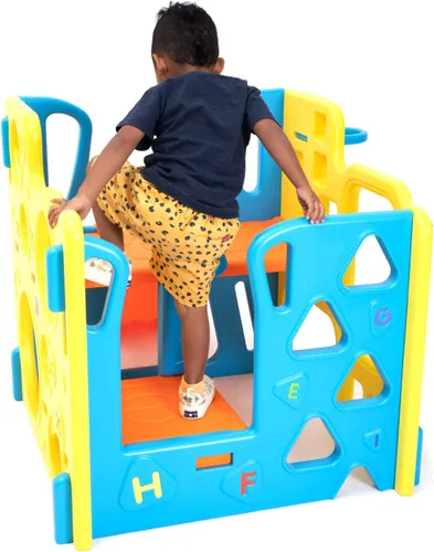 Miniatura 6 de Grow'n Up Climb 'n Explore Play Gym - Centro de actividades 4 en 1 para niños pequeños con tobogán, aro de baloncesto, túnel de gateo y pared